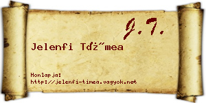 Jelenfi Tímea névjegykártya